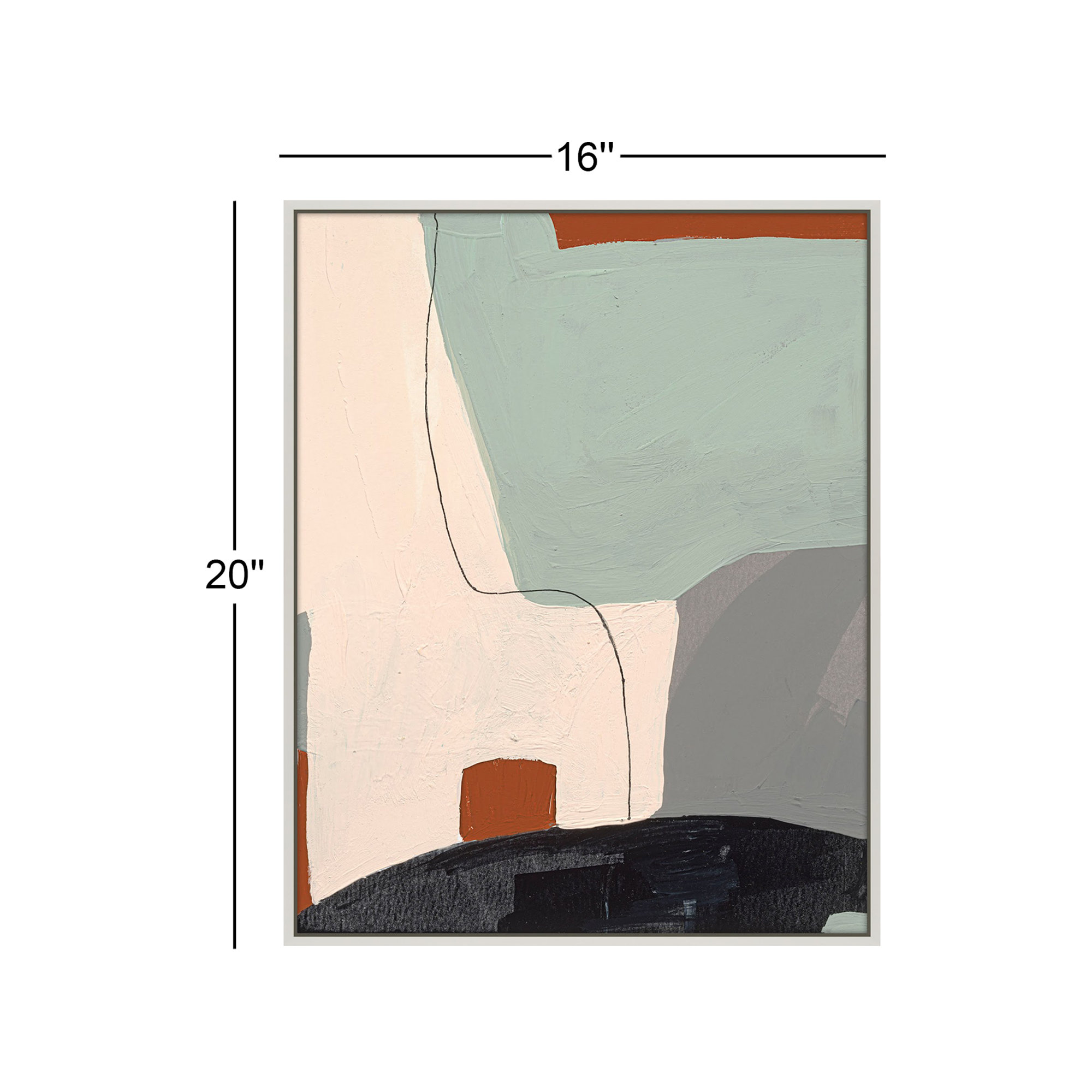 Dreamscape 3 by Andrea Stokes, White Framed, 20" H x 16" W x 1.38" D