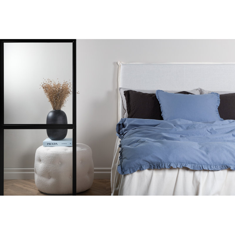 Kushner Cotton Solid Colour Duvet Cover with Pillowcases Included, Blue