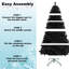 Black Artificial Christmas Tree, Metal Stand, Flame Resistant PVC and Easy Assembly-624179375