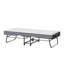 Lit pliant avec matelas Lit d'appoint pliable pour adultes avec matelas en mousse à mémoire de forme de 5 po de style Tuyau à lattes en acier économisant l'espace