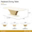 Fantosini Pedestal Dining Table - Creamy Pearl