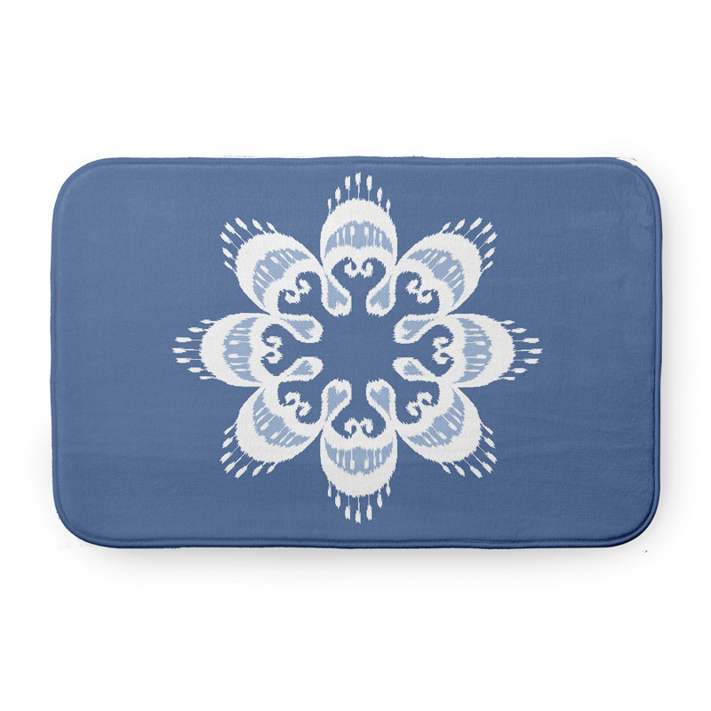 Microfiber Non-Slip Bath Mat, 17" W x 24" L, Blue