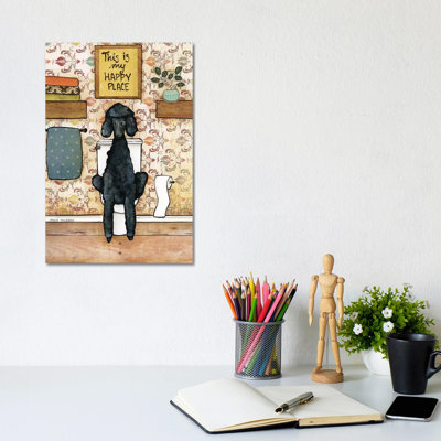 Happy Place Poodle by Jamie Morath - Wrapped Canvas Print