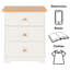 3 Drawer Bedside Table