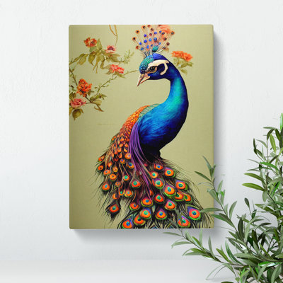 Vintage Peacock No.2 - Wrapped Canvas