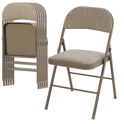 Fabric Padded Folding Chair, Upholstered Stackable Folding Chair Set