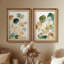 «Soft Green and Beige Botanical Leaves», ensemble de 2 reproductions d'art encadrées de qualité supérieure sur papier 26 po x 36 po-128706177