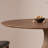 Nut-brown Round Solid Wood Dining table-119471076