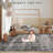 5'x7' Floral Printed Vintage Area Rug – Distressed Pattern Low Pile Carpet with Non-Slip Backing for Living Room, Office, Green Camel