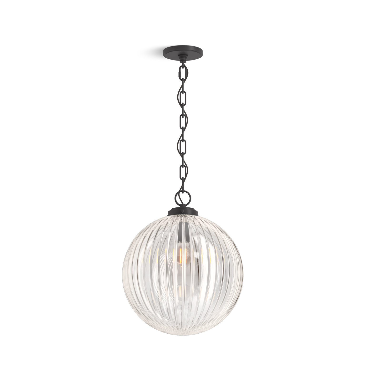 Embra Single Light Pendant, Matte Black