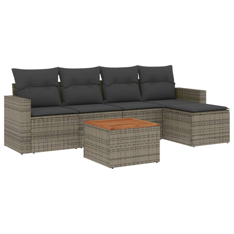 Grand canapé modulaire en rotin PE Vidaxl