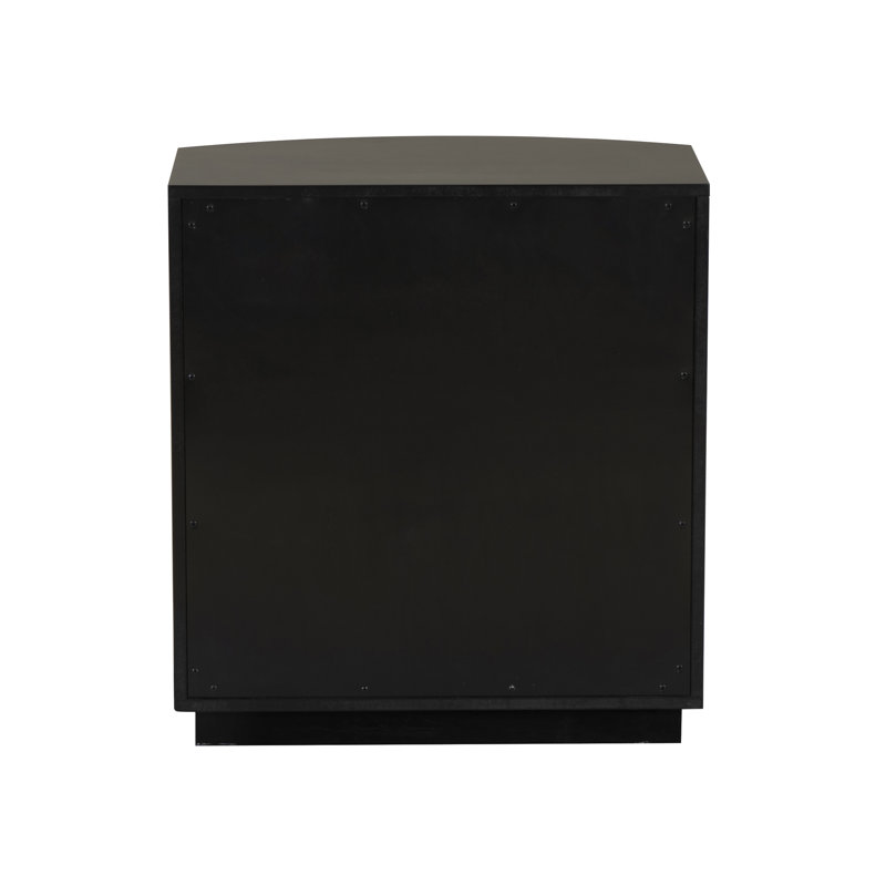 Chantel 3 Drawer Nightstand White, Black