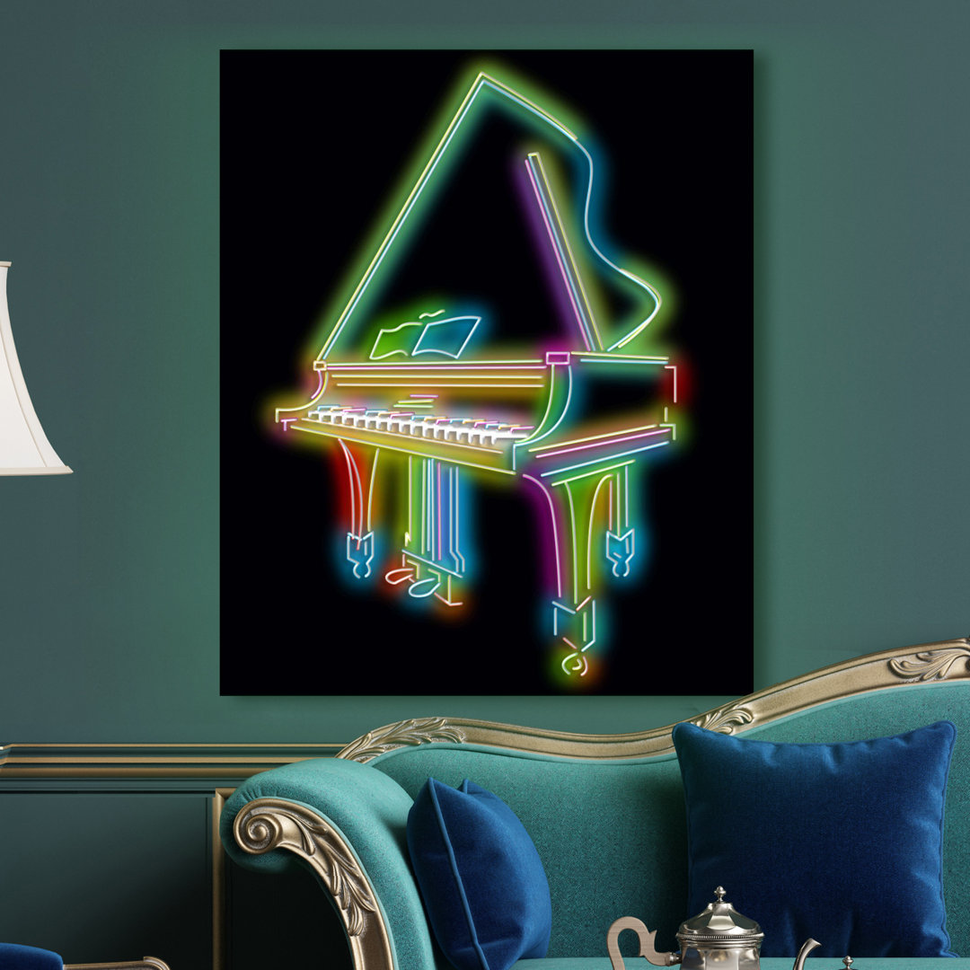 Neon Sign Piano Wall Décor