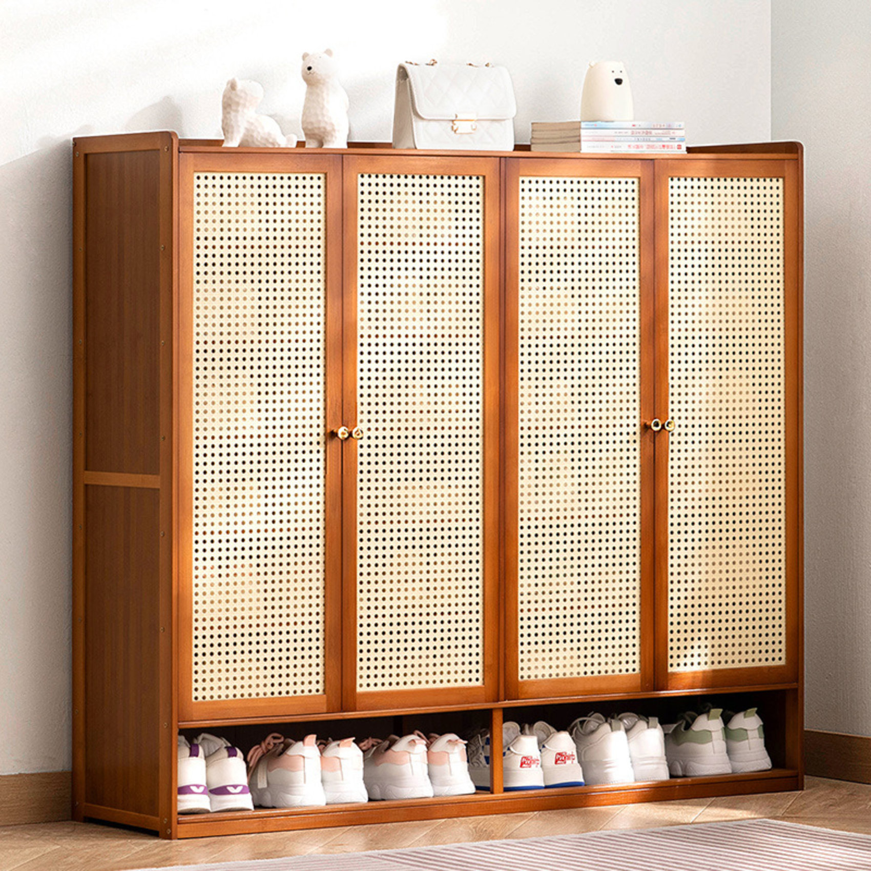 Bay Isle Home™ High-profile Vertical Shoe Cabinet For Entrance ...