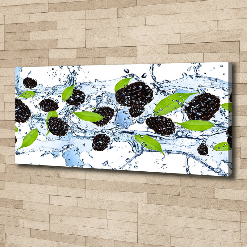 Blackberries And Water - Wrapped Canvas Print