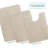Aighan 3 Piece Ultra Soft and Absorbent Memory Foam Bath Rug Set with Non-Slip Backing-2090635197