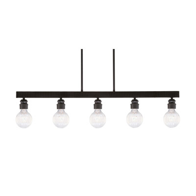 Edge 5 Light Bar Shown In Espresso Finish With 4 Watt LED Bulbs