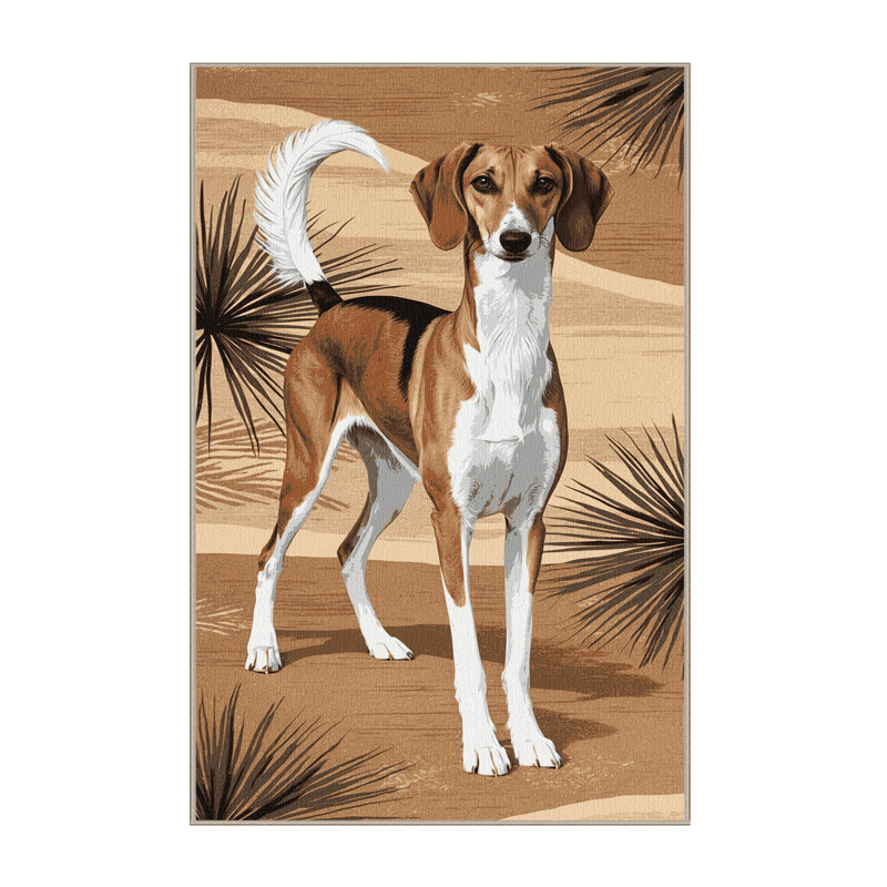  Tapis lavable pour chiens Saluki, Rectangulaire 2 pi x 3 pi