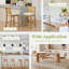 Tabouret de comptoir rembourré en rotin avec structure en bois massif (ensemble de 6)-958693420-958693422