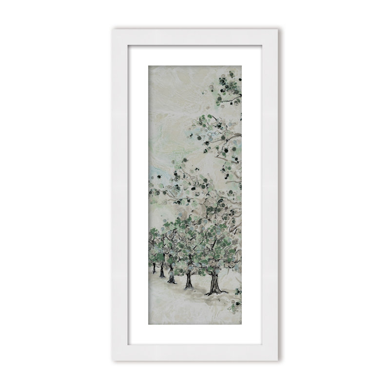Nature Inspired "Budding Spring" Canvas Wall Art By, Black Floater Framed Canvas, 24" H x 12" W x 2.375" D, Black