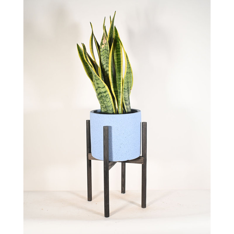 Pot à fleurs en céramique Helfer, Ébène