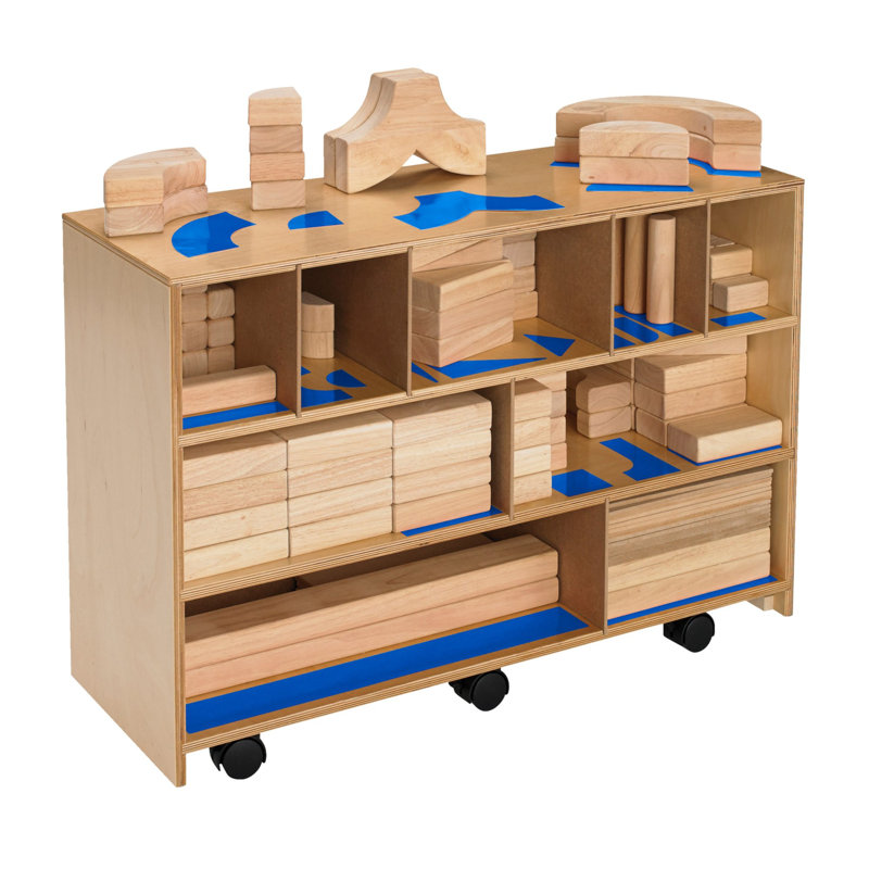 9 Compartment Manufactured Wood Shelving Unit
