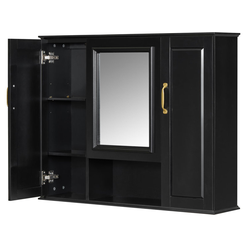 Meuble-lavabo en céramique avec cadre en pin, Noir