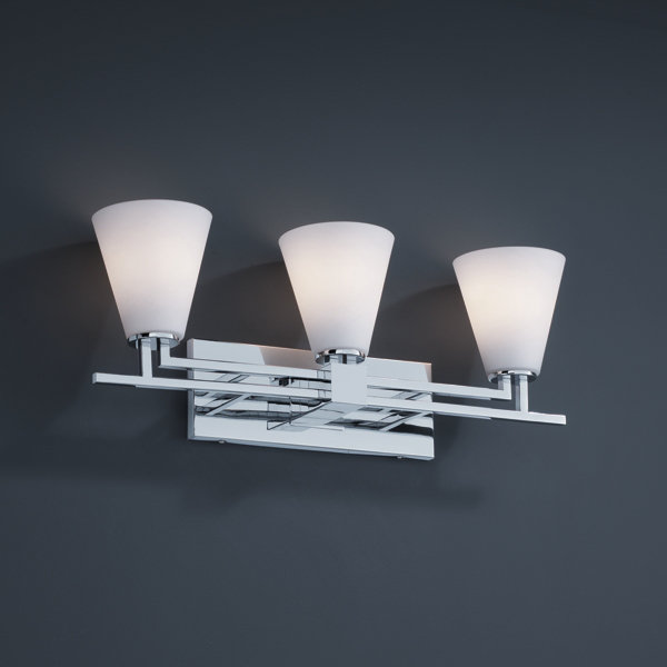 Bonamy 3 - Light Vanity Light, Opal, Polished Chrome