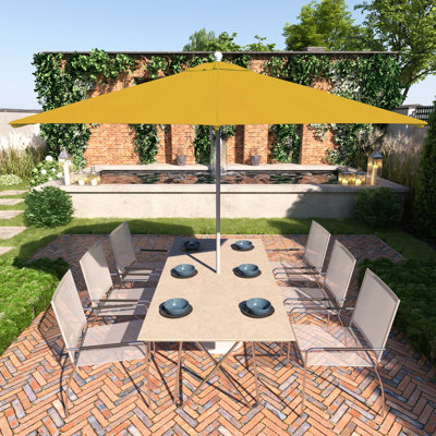 Parasol de jardin commercial en bois gris 11 pi