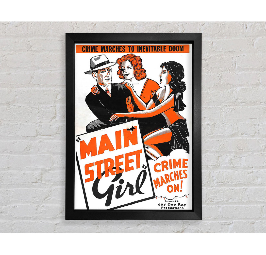 Main Street Girl Poster 2 - Einzelne Bilderrahmen Kunstdrucke