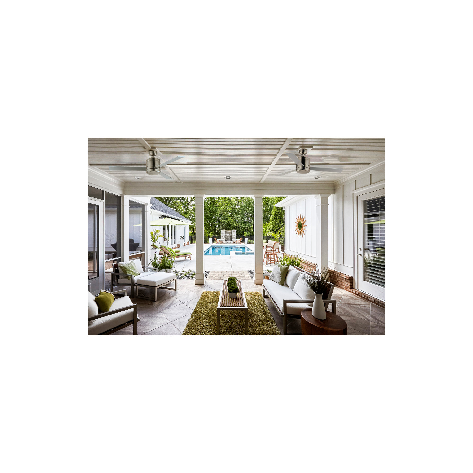 Vanna 52'' 3 Blade Ceiling Fan, Satin Nickel