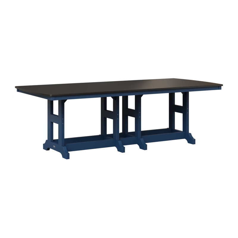 Table de salle à manger rectangulaire 96 po Berlin Gardens Garden Classic, Marine, H 30,87 po x l 96 po x P 44 po