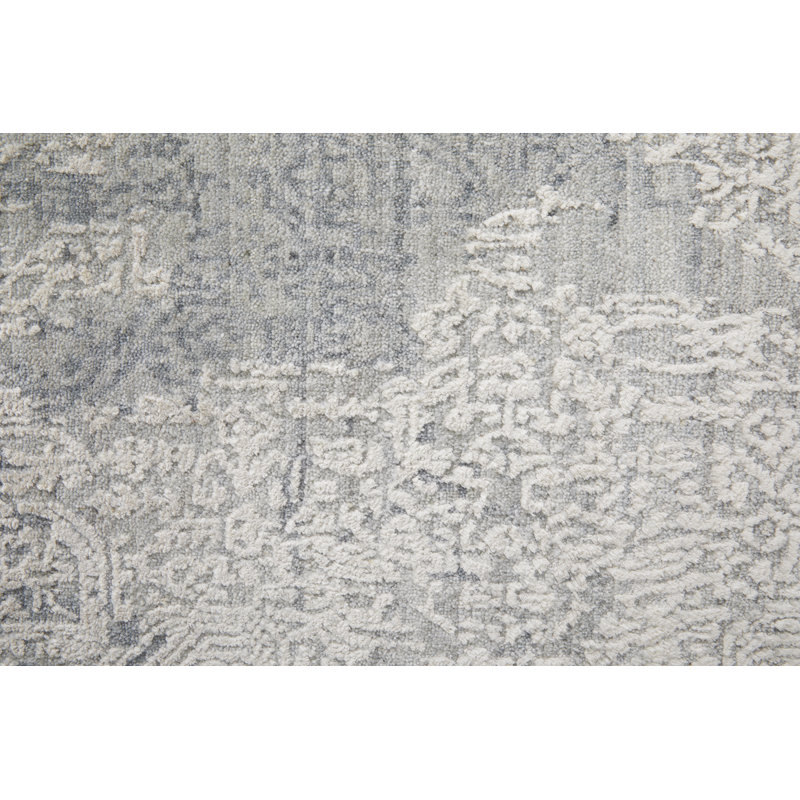 Eastfield Wool Abstract Area Rug in Gray, Rectangle 3' x 5'