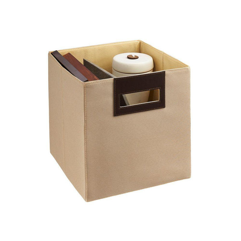 Cubeicals Premium Polyester Fabric Box, Toasted Almond