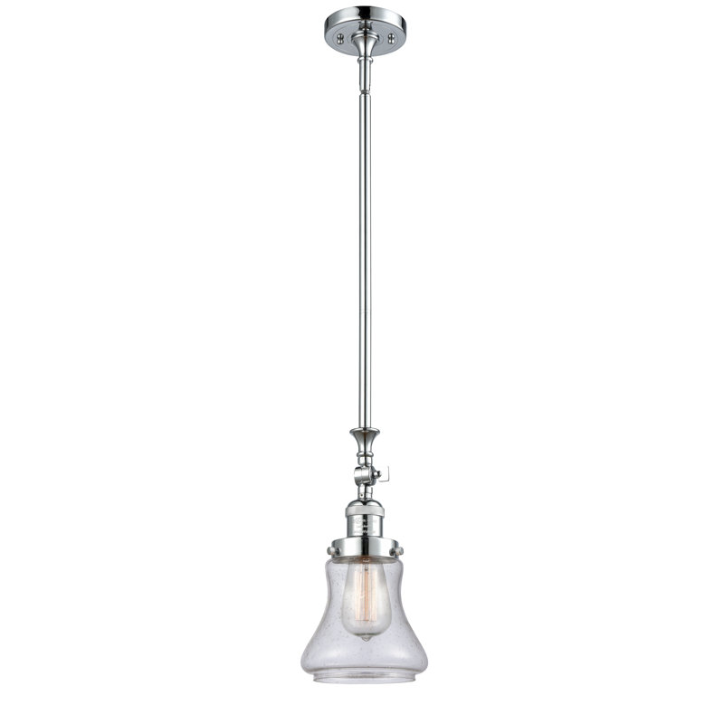 Luminaire suspendu en forme de cloche à 1 lumière Edda, Grainé, Laiton antique noir, Ampoule DEL 6 watts Vinage