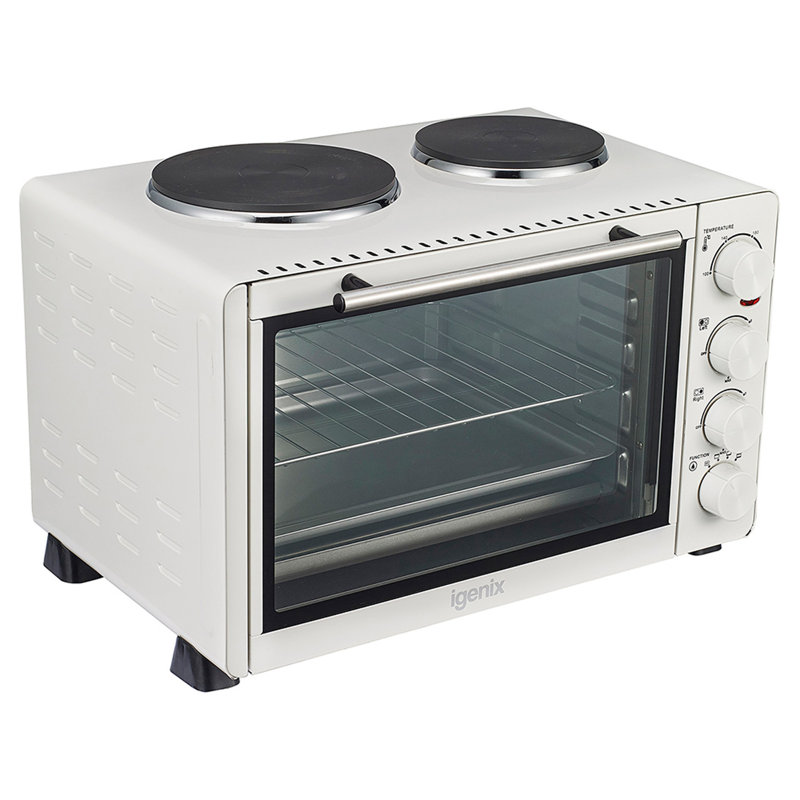 Igenix 30L Electric Mini Oven with Double Hotplates