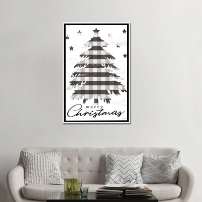 Arbre de Noël joyeux Noël et étoiles par Cindy Jacobs-impression d’art graphique