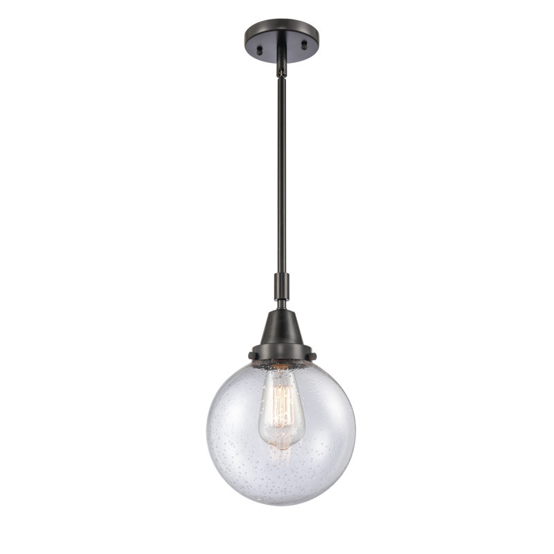 Luminaire suspendu à 1 lumière Lorri, H 45,62 po x l 8 po x P 8 po, DEL, Noir mat