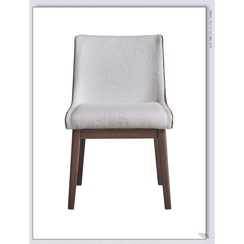 Ensemble de chaises d'appoint en velours brun et velours brun Ginny, finition noyer, confortable et élégant pour un usage domestique