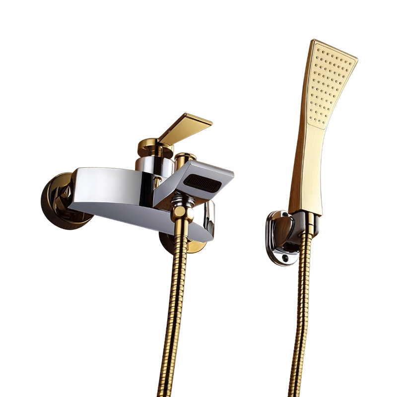 Robinet de douche à cascade contemporain Lima Gold, Nul besoin