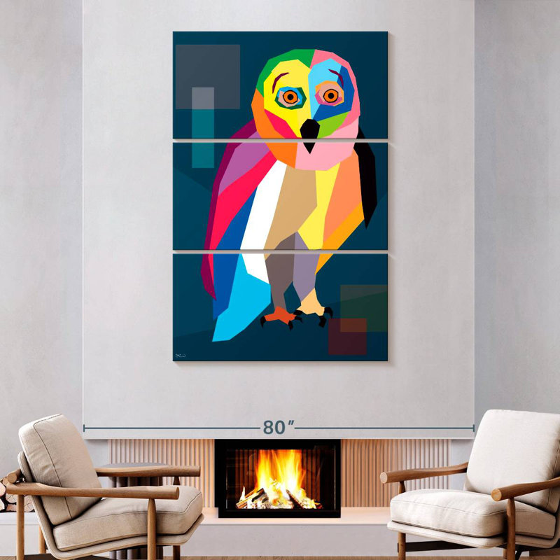 Brampt Owl Wpap, 74" H x 48" W