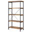Bibliothèque de style industriel à 4 tablettes pour organiser et présenter votre collection de livres avec style.-1654067814-1654067808