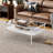 Coffee Table And End Tables Set Of 3, Tempered Glass Table With MDF Layer-847642092-847642080