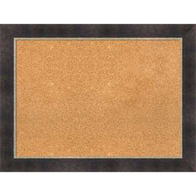 Panneau de liège en bois antique Odin, tableau d'affichage en liège naturel, tableau d'organisation, tableau d'affichage
