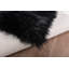 Tapis gris à poils longs fabriqué à la main Hassiem - noir-682143049