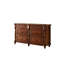 Armoire de rangement 55,12 po à six tiroirs en bois massif de style américain