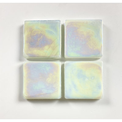 Atmosphere 2 in. x 2 in. Iridescent Recycled Glass Handmade Plastic Face Mounted Mosaic Decorative Wall & Pool Tile