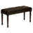 Franz Espresso Brown Tufted Ottoman Piano Bench, Faux Leather