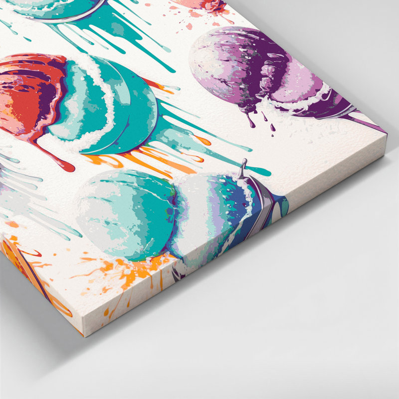Desserts, sorbet gris, art mural sur toile, H 11 po x l 14 po