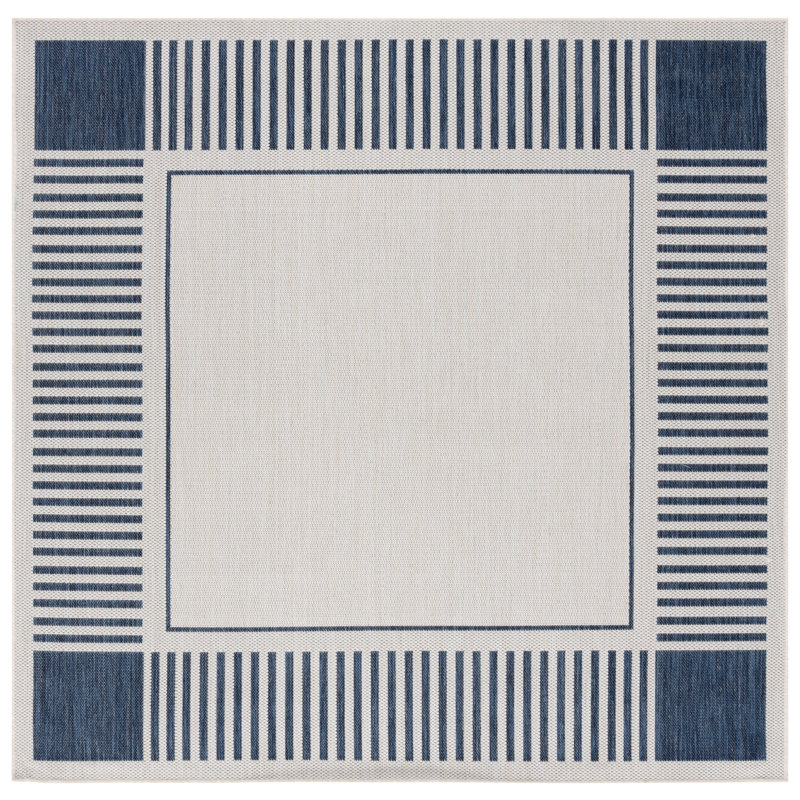 Zulina Performance Performance Striped Rug, Square 6'7"
